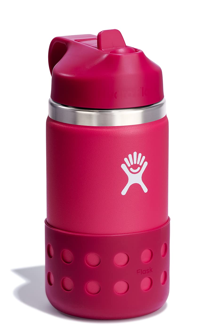 Hydro Flask Kids Wide Mouth Straw Cap And Boot Peony 12 Oz