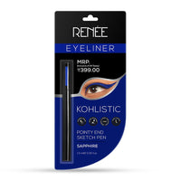 RENEE Pointy End Sketch Pen Smudge Proof Eyeliner - Matte Finish, Light Weight, Water Resistant, Long Stay Highly Pigmented with One Stroke Application Formula - Sapphire