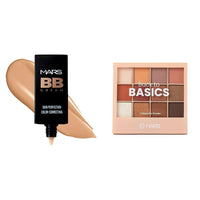 MARS BB Cream Lightweight Foundation | Blendable BB Cream for Women(30 ml) (Tan) 12 Shades Back to Basics Eyeshadow Palette with Free Applicator (14.4 gm) (Shade-02)
