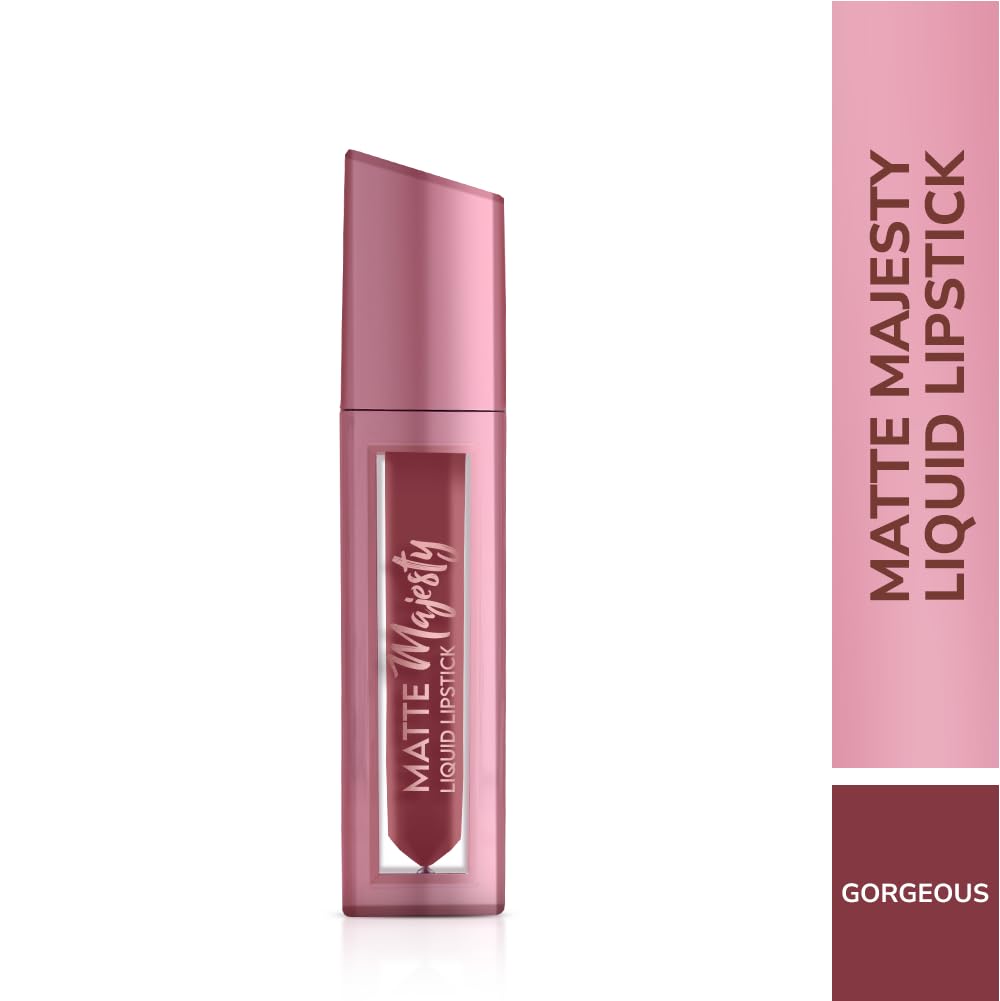 MATTE Majesty Liquid Lipstick Smudged Proof Long Lasting Highly Pigmented Water Proof Matte Liquid Lipstick (Gorgeous)