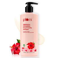 Plum Hibiscus & Ceramides Long & Healthy Shampoo and Conditioner - Contains hibiscus extracts, ceramides