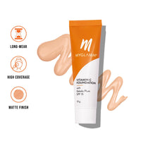 MyGlamm Vitamin C Foundation - Coffee (Medium) | Long Lasting, Medium To Full Coverage Foundation With SPF 15 With Hyaluronic Acid (30g)