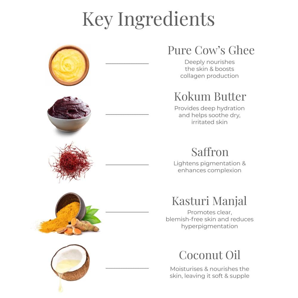 Forest Essentials Tejasvi Brightening Ghee Cream | Ayurvedic Facial Massage Cream | For Intense Nourishment with Pure Ghee | Firms and Tones | All Skin Types