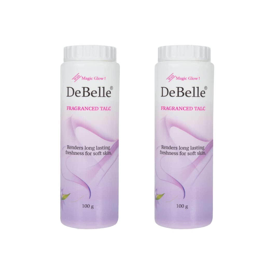 DeBelle fragrance Talc, White, 100 g (Pack of 2)