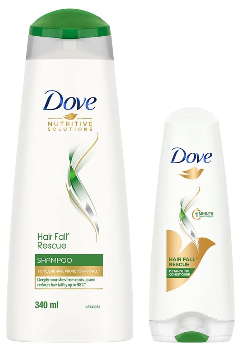 Dove Hair Fall Rescue Conditioner, 180ml And Dove Hair Fall Rescue Shampoo, 340ml