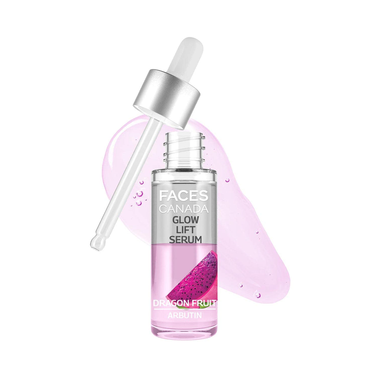 FACES CANADA Glow Lift Serum, 27 ml | Dragon Fruit & Arbutin | Biphasic Face Serum | Restores Glow & Hydrates For Spotless, Radiant & Plump Skin | Helps Reduce Dark Spots & Pigmentation | 2% Salicylic Acid (w/w)