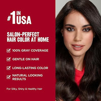 Revlon ColorSilk Permanent Hair Color For Women, Salon Perfect Hair Colour at Home with 100% Grey Coverage | Pro-Keratin & No Ammonia | Up to 8 Weeks of Colour | Shade - Brown Black 2N (Pack of 1)