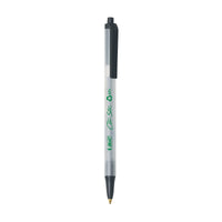 BIC ReVolution Clic Stic Retractable Ball Pen, 62% Recycled Plastic Pen, Black, Medium Point (1.0 mm), 100% Recycled Packaging, 48 Count Pack
