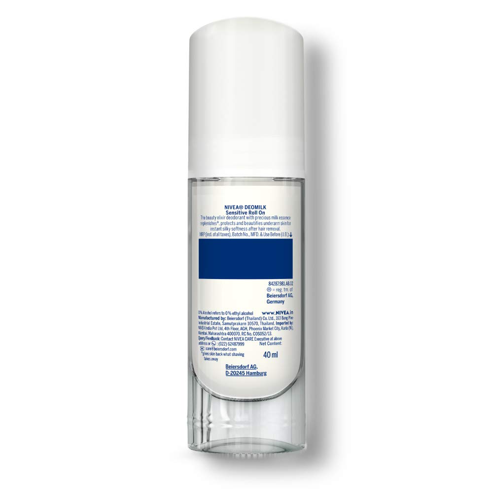 Nivea Deodorant, Deo Milk Sensitive Roll On For Women, 40 ml