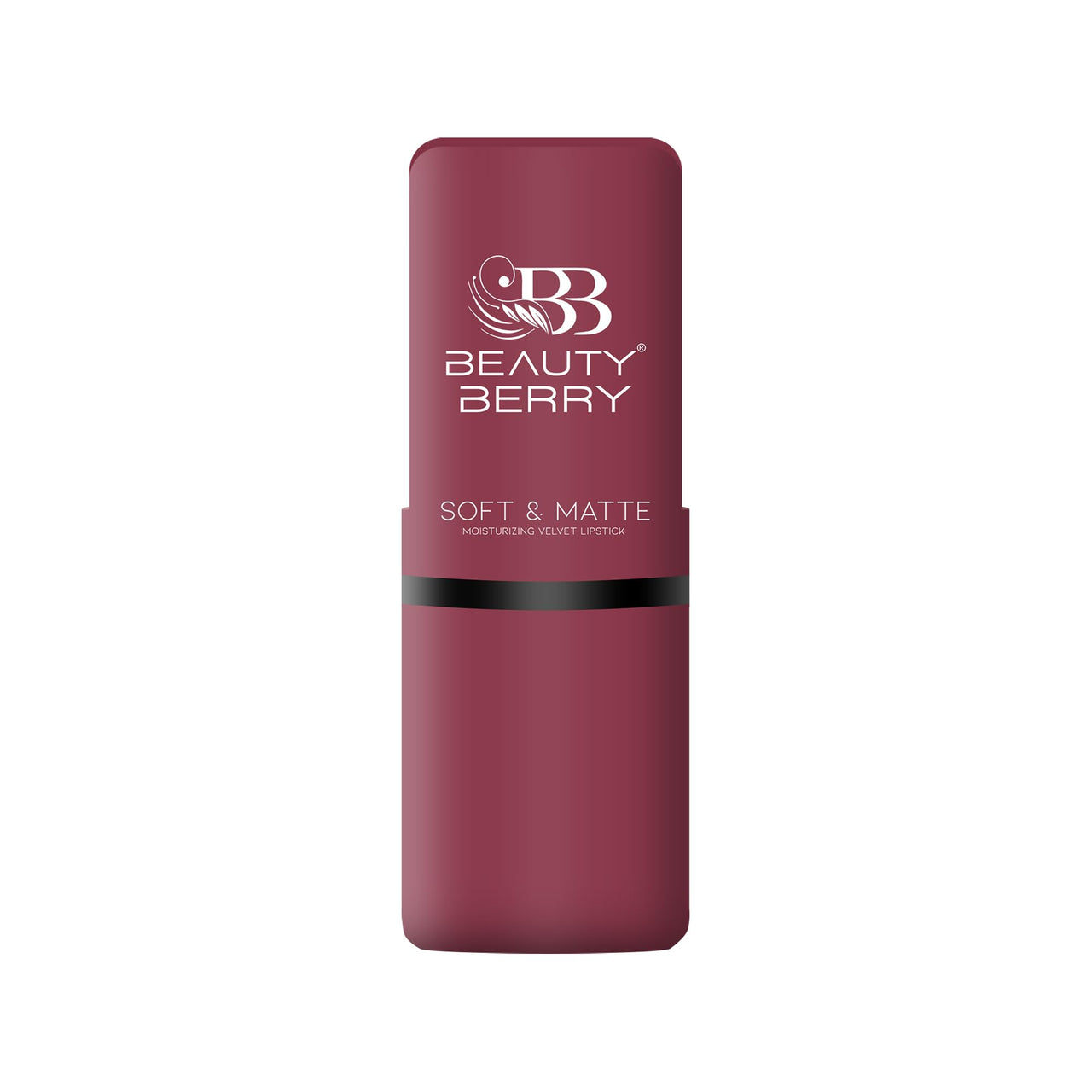 Beauty Berry Soft & Matte Lipstick | Moisturizing & Non Drying Formula with Velvet Matte Finish | Highly Pigmented and Lightweight Lipstick for Women (Rebel Rose, 4g)