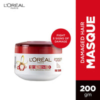 L'Oreal Paris Hair Mask, For Damaged and Weak Hair, With Pro-Keratin + Ceramide, Total Repair 5, 200ml (Pack of 2)