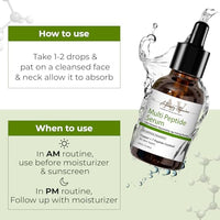 ACTIHERBZ vitamins Multi Peptide Serum for Face | Boost collagen for Anti-Aging, Wrinkles & Fine lines | Peptide Complex with Hyaluronic Acid | Glowing, Youthful Skin – 10ml