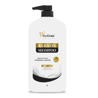 TryOnes Keratin Shampoo, for Straighter, Shinier Hair, with Keratin Nourishes Dry Hair, Controls Frizz, for Men & Women 1000 ml