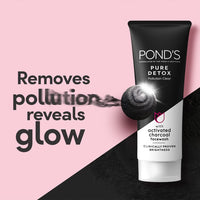 POND'S Pure Detox Face Wash 200 g, Daily Exfoliating & Brightening Cleanser, Deep Cleans Oily Skin - With Activated Charcoal for Fresh, Glowing Skin (Pack of 2)