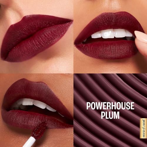 Lakmé 9to5 Liquid Lipstick, Hya Matte, with Hyaluronic Acid for hydrated lips, Powerhouse Plum 3.6gm