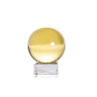 LONGWIN 40mm(1.6 inch) Solid Mini Fengshui Crystal Ball Healing Crystals(Yellow) Yellow