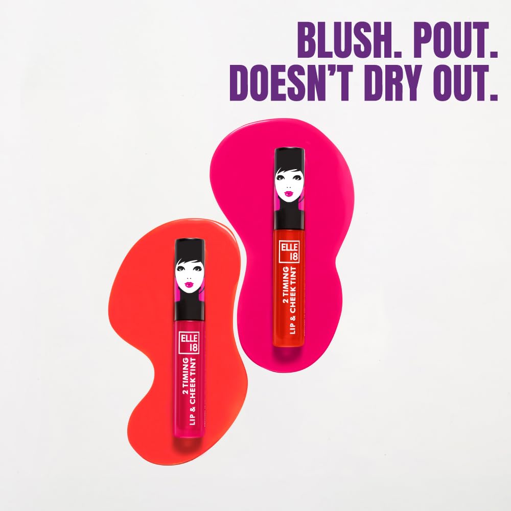 Elle 18 2Timing Glossy Lip& Cheek Tint Candyfloss 4Ml