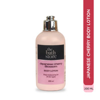The Bath Store Japanese Cherry Blossom Body Lotion for Women & Men | Body Moisturizer for Oily Skin & Dry Skin - Deep Moisture, Non Sticky Body Lotion | Moisturizer for Body - 200ml