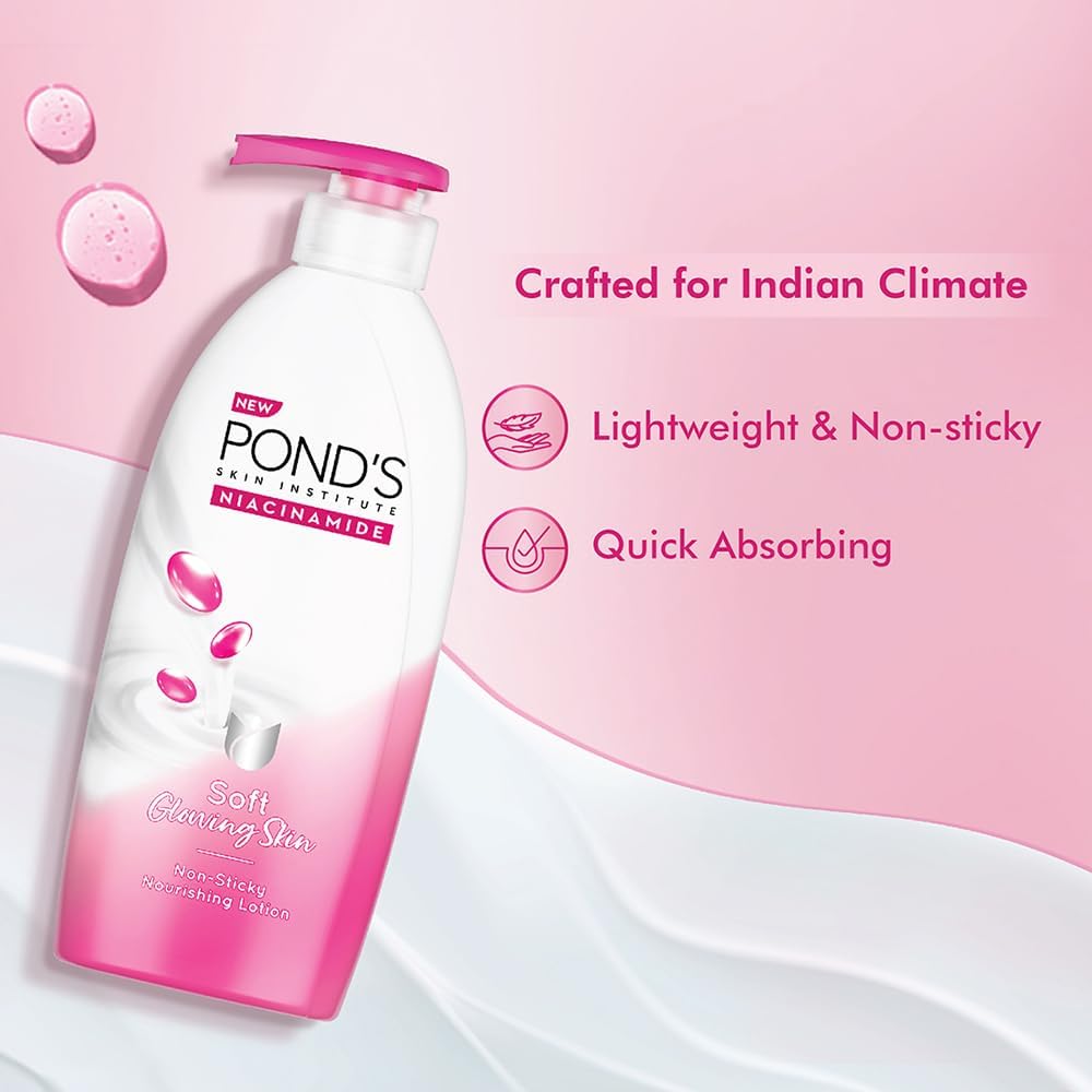 POND's Triple Vitamin Moisturising Body Lotion, 275Ml, For Dry Skin, Smooth And Soft Skin