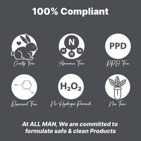 ALL MAN 24-Hours Instant Grey Cover, Temporarily Cover Grey Hair, Sweat & Waterproof | Beard & Short Hair | Natural Black | 10g