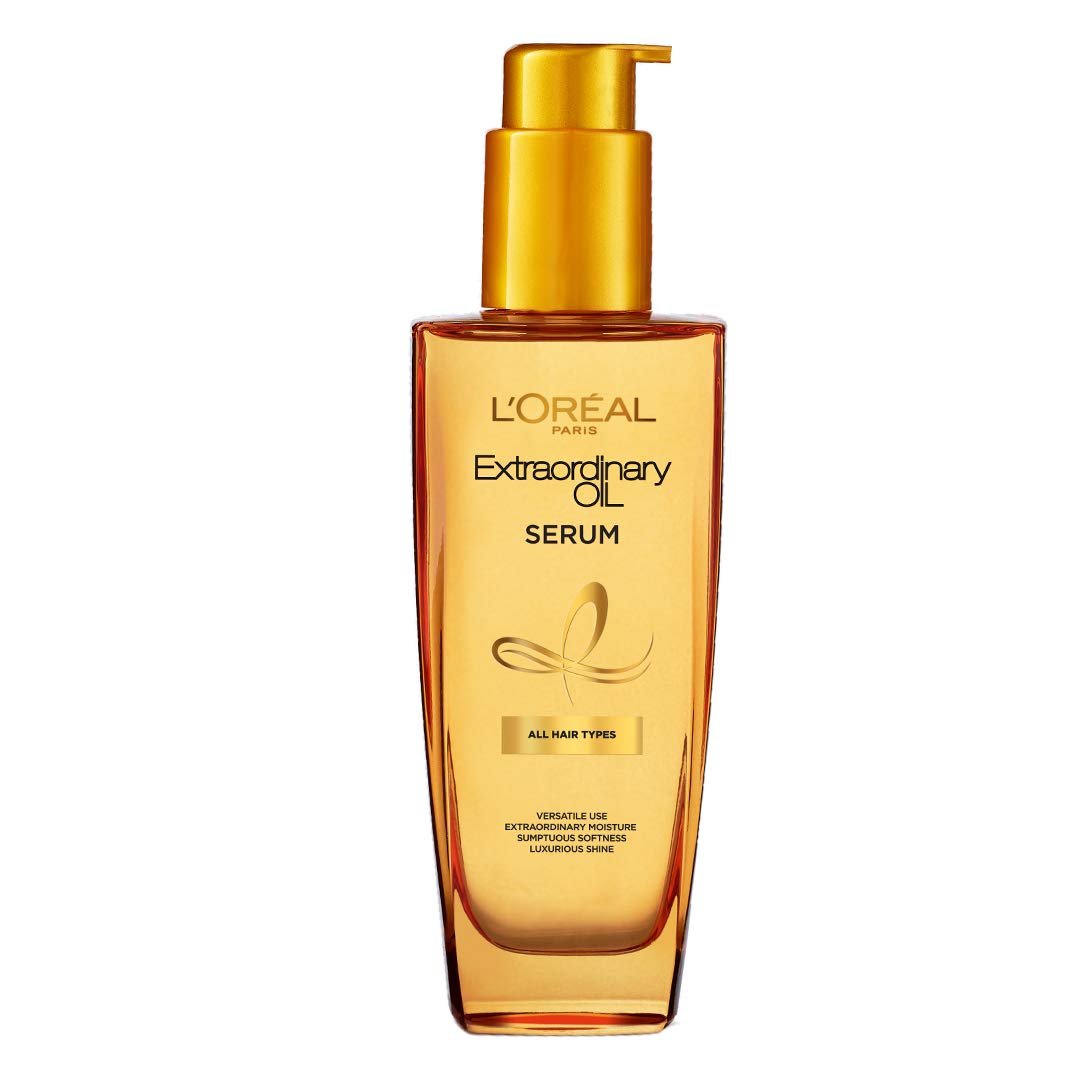 L’Oréal Paris Revitalift 1.5% Hyaluronic Acid Face Serum, 15ml and Extraordinary Oil Hair Serum for Women and Men, 100ml
