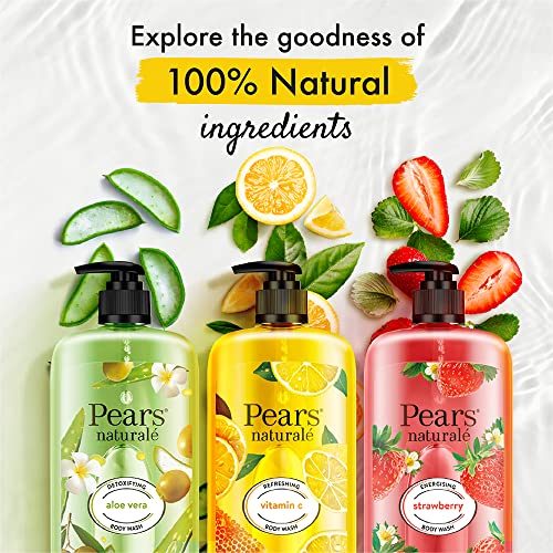 Pears Naturale Refreshing Vitamin C Body Wash with Natural Yuzu Lemon, Vitamin C & Honey Extract | for Refreshed & Radiant Skin| 750 ml (Pack of 2)