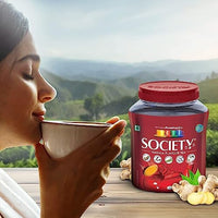 Society Tea Masala Chai | 250 g Jar | Pack of 2 | Made with Cardamom Ginger Cloves Black Pepper and Lemongrass | Classic Masala Tea