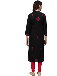 Ada Hand Embroidered Lucknow Chikankari Women's  Pure Cotton Kurti Kurta
