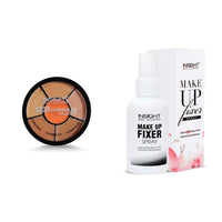 Insight Cosmetics Pro Concealer Powder Palette Natural Finish (Concealer) & Makeup Fixer Spray and 3 in 1 Primer (Makeup Fixer)