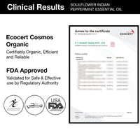 Soulflower Peppermint Essential Oil for Skin & Hair Growth, Hair Fall Control, Scalp |100% Pure & Natural Therapeutic Grade, Undiluted, Ecocert Cosmos Organic Certified, Mentha Piperita |10ml