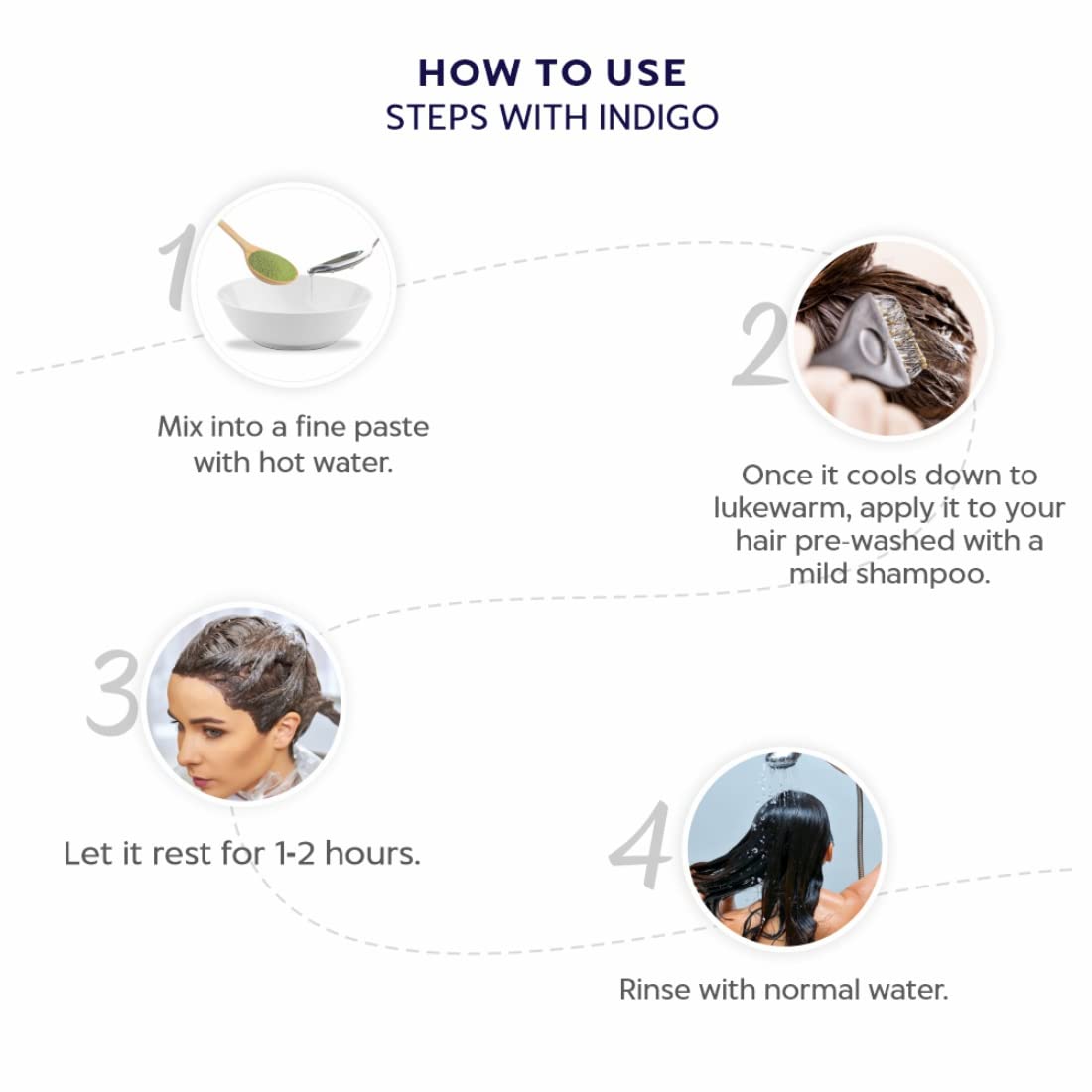 Indus Valley Bio Organic 100% Organic and Herbal Indigo Powder, for Natural Hair Coloring, Arrests Early Greying & Protects hair from Damage - (200g+50g)