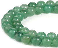 BEADNOVA Green Aventurine Beads Natural Crystal Beads Stone Gemstone Round Loose Energy Healing Beads with Free Crystal Stretch Cord for Jewelry Making (8mm, 45-48pcs) 8mm 15) Green Aventurine Round Beads