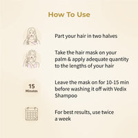 Vedix Ayurvedic Hair Mask, Customized Druti SheaCare Deep Nourish Hair Mask for Dry and Frizzy Hair with Jojoba + Jatamansi + Aloe Vera - 200gm