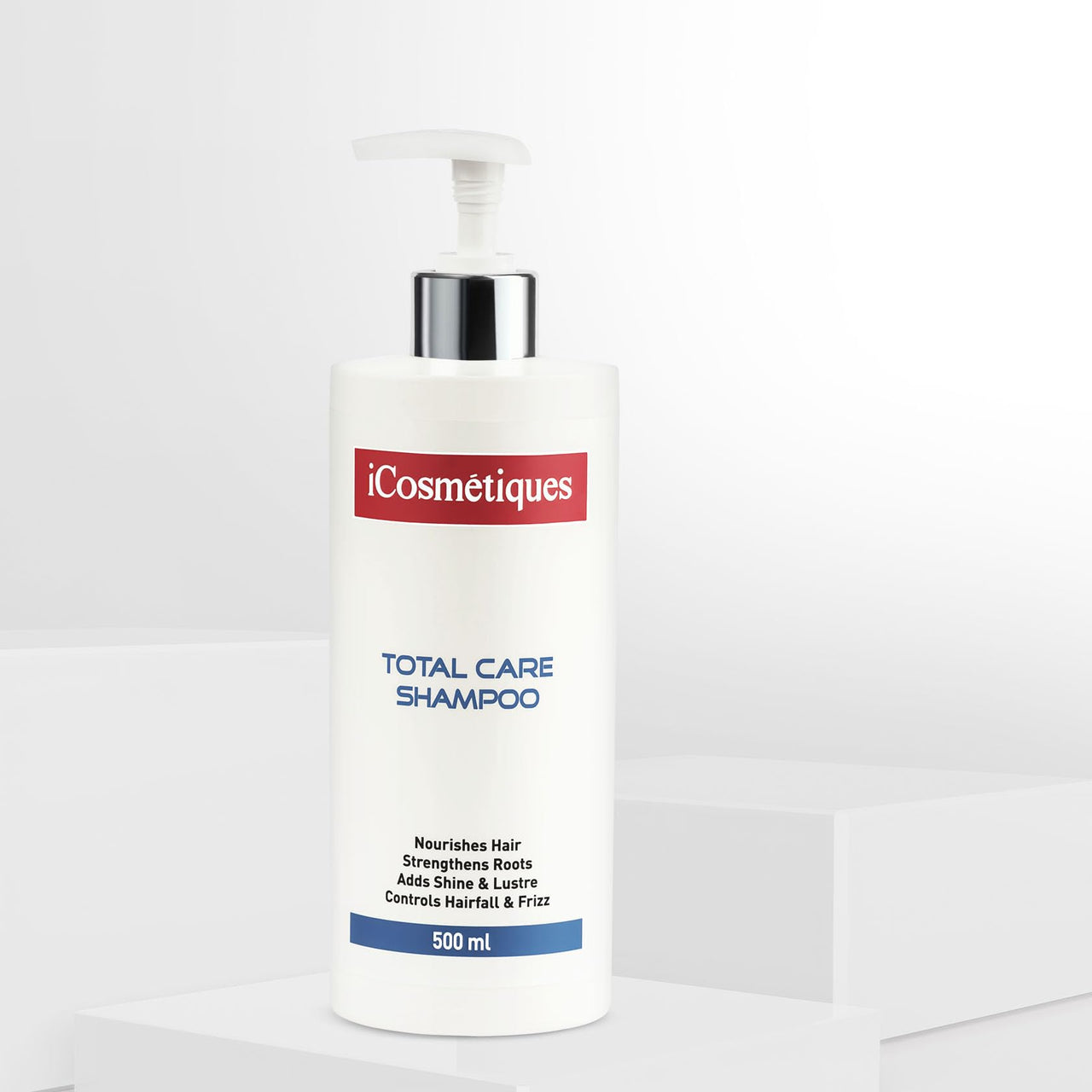 iCosmetiques Sulphate Free Shampoo |Reduces Hair Fall & Frizz |Keratin, Proline, B5 |Strengthens Roots | Silicone and Paraben Free |Unisex Total Care Formula |500ml