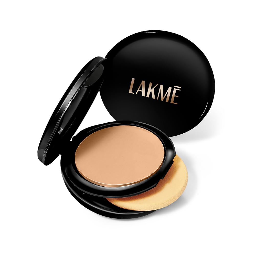Lakmé Absolute White Wet & Dry Compact Powder, Golden Medium 03, Spf 25, Long Lasting Face Makeup For A Natural Glow -Foundation Powder For Women, 9 G