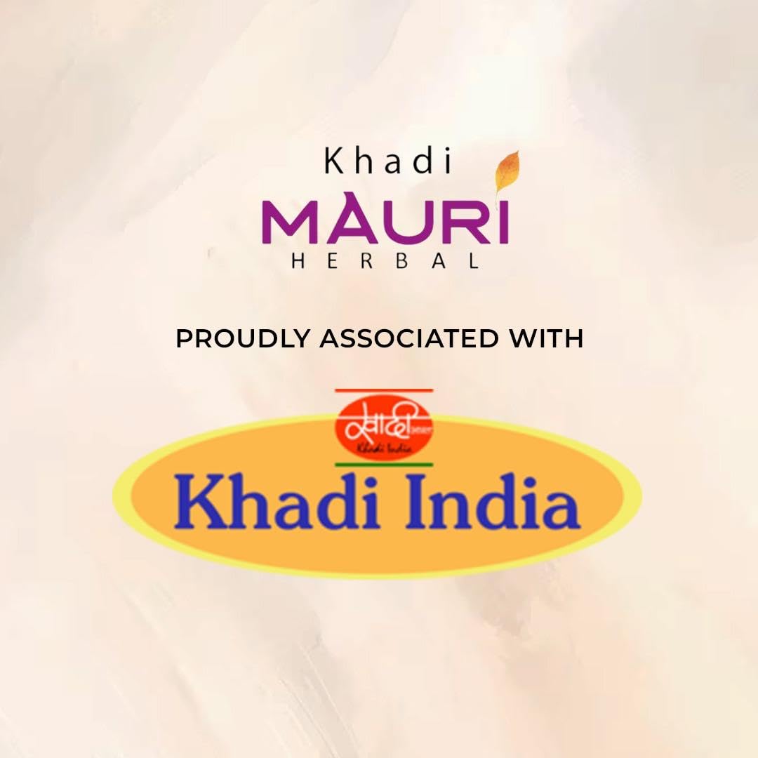 Khadi Mauri Herbal Rosemary & Hibiscus Hair Oil | Boosts Hair Growth, Controls Hairfall & Dandruff | Enriched with Onion Oil, Castor Oil, Tea Tree Oil, Black Seed Oil, Amla & Bhringraj | 210 ml