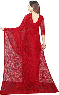 Avantika Fashion Women's  Jacquard Russell Net Saree With blouse piece