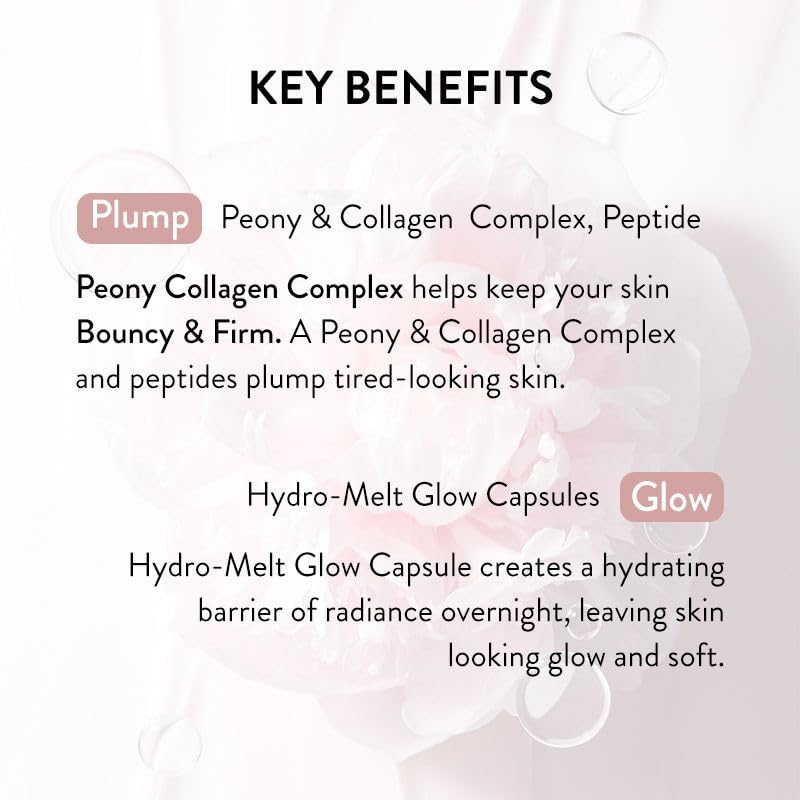 LANEIGE Bouncy&Firm Face Sleeping Mask with Collagen | Barrier Boosting Hydration with Peony & Collagen Complex | Gel Texture Collagen Cream | Night Cream for Glowing Skin| Korean Skincare |25ml