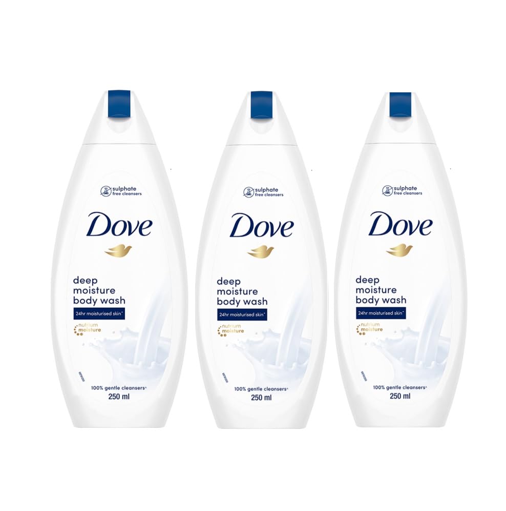 Dove Deeply Nourishing Body Wash|| With Moisturisers For Softer|| Smoother Skin|| 250 ml (Pack of 3)