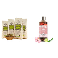 Nat Habit Henna Paste, 100% Natural Rajasthani Henna - (Pack of 4 x 220g) and Nat Habit Hibiscus Amla Summer Hair Oil For Men & Women - 100ml