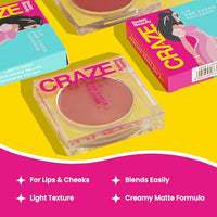 Swiss Beauty Craze Lip and Cheek Macaron | Multi- Purpose, lightweight Cream tint with Vitamin E and Olive oil | Shade- Apple Pie, 3gm