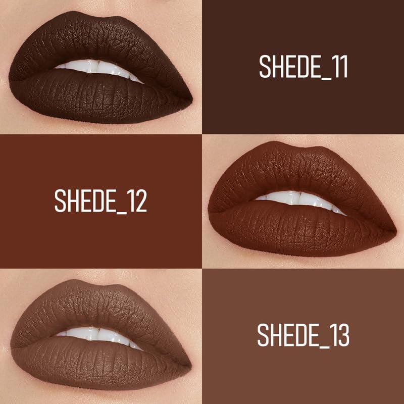 FLiCKA Tomato Bullet Matte Lipstick (Pack Of 3) | Hydrating, Moisturizing, Upto 6Hrs Long Lasting| Transfer & Smudge Proof Lipsticks For Women, Shade - 03