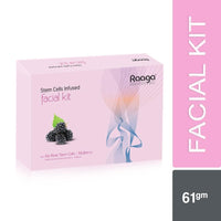 Raaga Professional Stem Cells Infused Fairness 6 Step Facial Kit | Brightening Power of Mulberry and Alp Rose Stem Cells | Reduces Dark Spots | All Skin Types (61 gm)