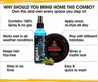 Urbangabru Combo Hair Styling Kit - Rebel Hair Styling Clay Wax (85 Gram) for 100 Times Re-Styleable and Unlimitied Strong Hold No Gas Hair Spray (100 ml)
