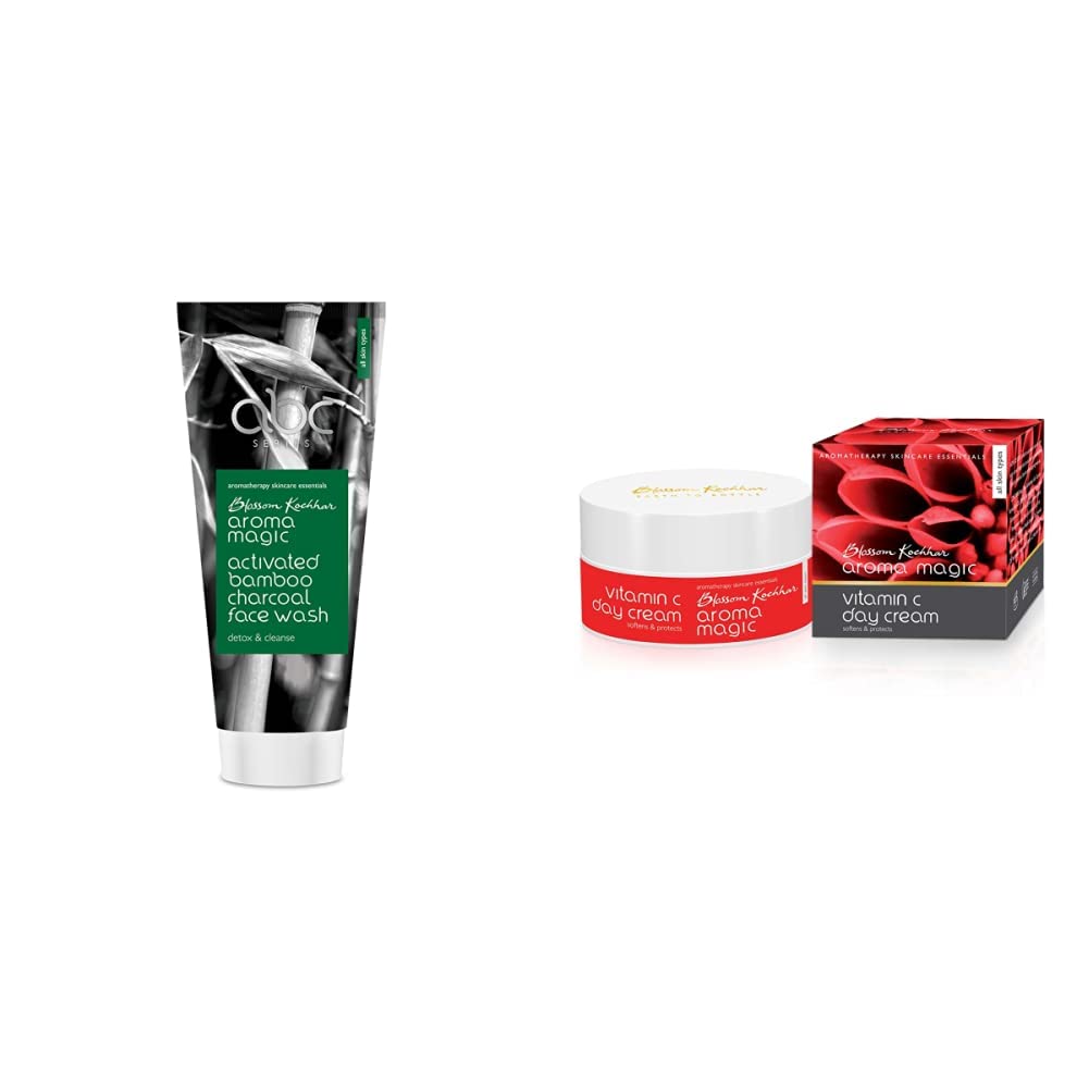 Aroma Magic Face Wash 100 ml (Charcoal) And Aroma Magic Vitamin C Day Cream, 50g