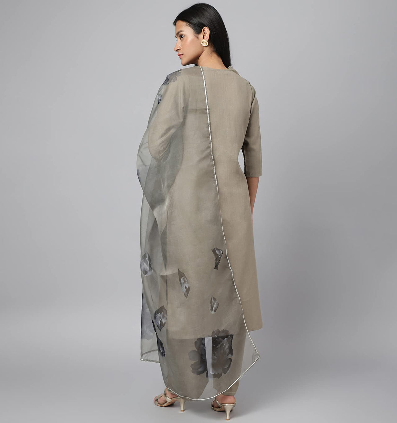 RATAN Straight Salwar Suit Kurta Palazzo Set with Printed Dupatta for Women