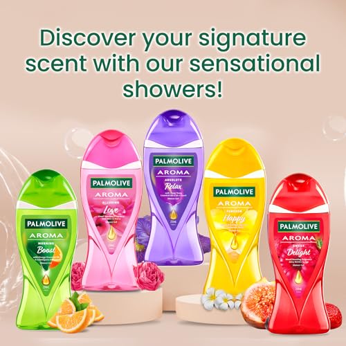 Palmolive Aroma Absolute Relax Body Wash For Women & Men, 250Ml Shower Gel Single Bottle, 100% Natural Ylang Ylang Essential Oil & Iris Extracts For A Smooth Skin, Ph Balanced Bodywash