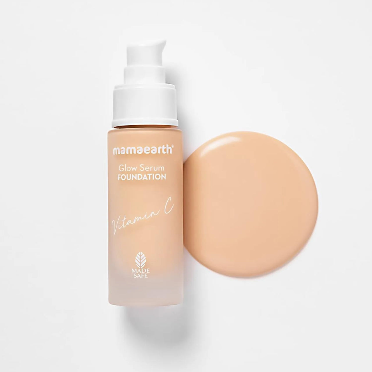 Mamaearth Glow Serum Medium Foundation Dewy With Vitamin C & Turmeric For 12-Hour Long Stay - 01 Ivory Glow - 30 Ml, Normal