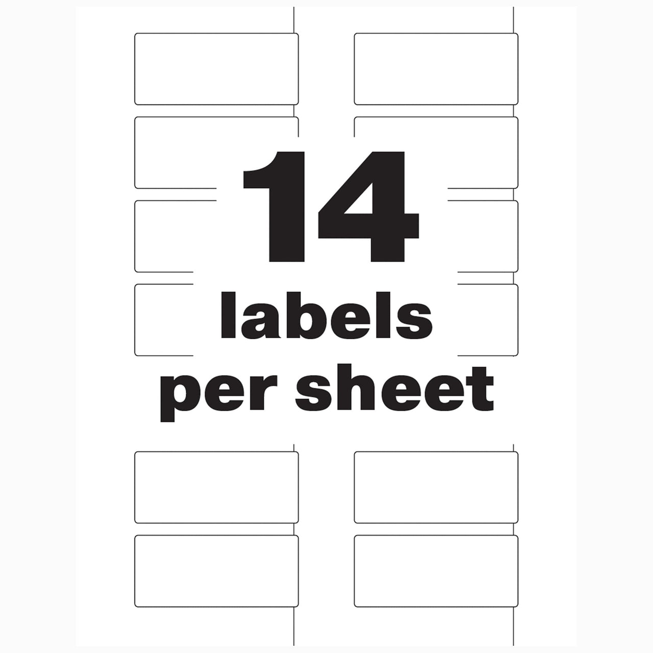 Avery White Asset Tag Labels, 1-1/4" x 2-3/4", Laser Printable Tags, 112 Waterproof Labels (61529)