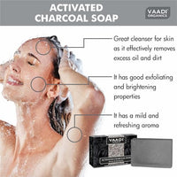 Vaadi Herbals Pvt Ltd Value Pack Of 3 Activated Charcoal Soap (3 X 75 Gms), 75 g
